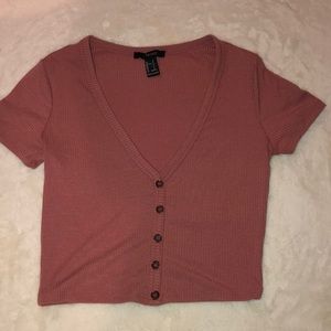 Forever 21 short sleeve cropped tee